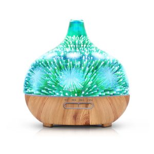 400ml 4-in-1 Aromatherapy Oil Diffuser Glass Fireworks