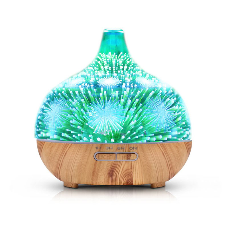 400ml 4-in-1 Aromatherapy Oil Diffuser Glass Fireworks