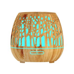 400ml 4-in-1 LED Aromatherapy Oil Diffuser Light Wood Style 2