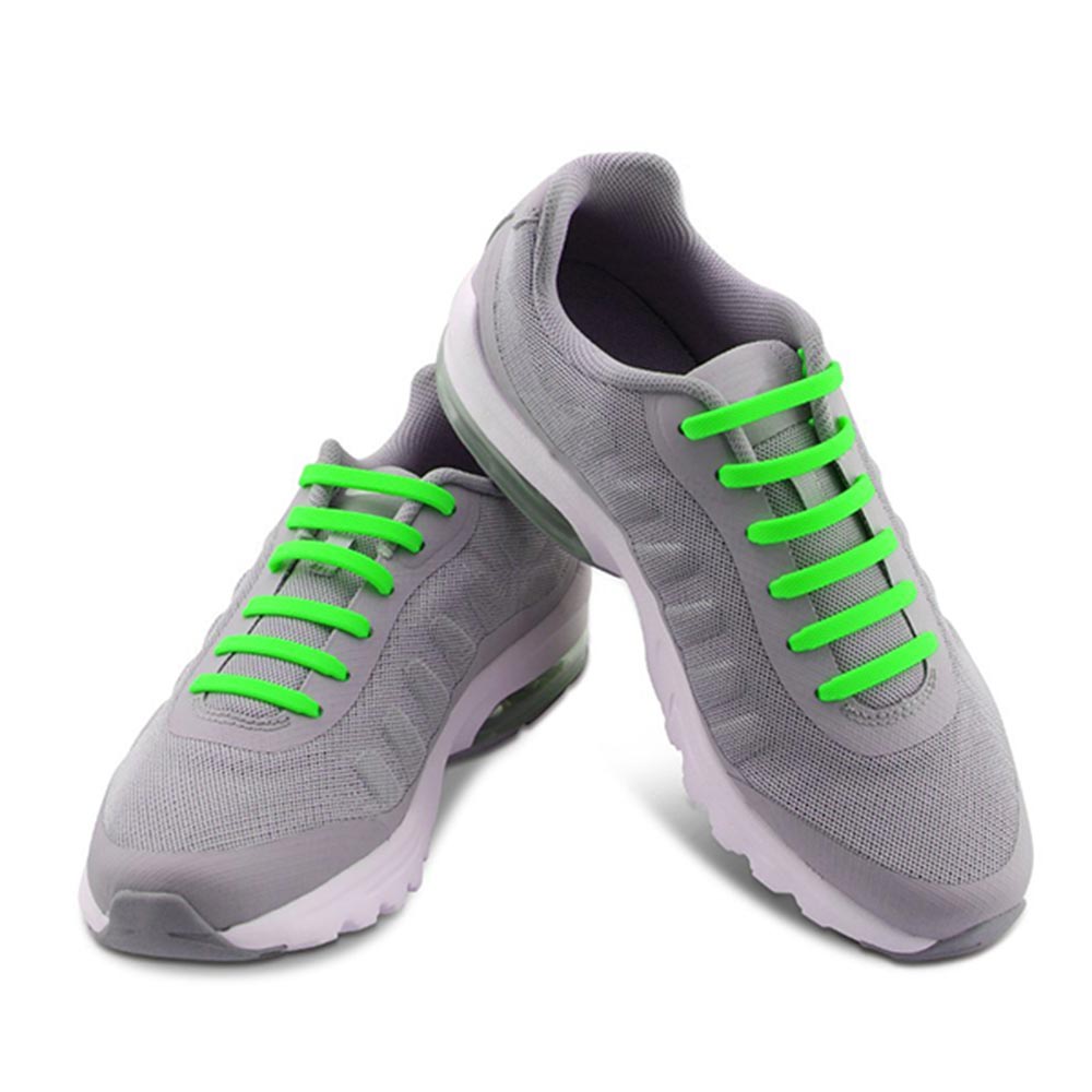 Casual Elastic Silicone No-Tie Shoelaces Green