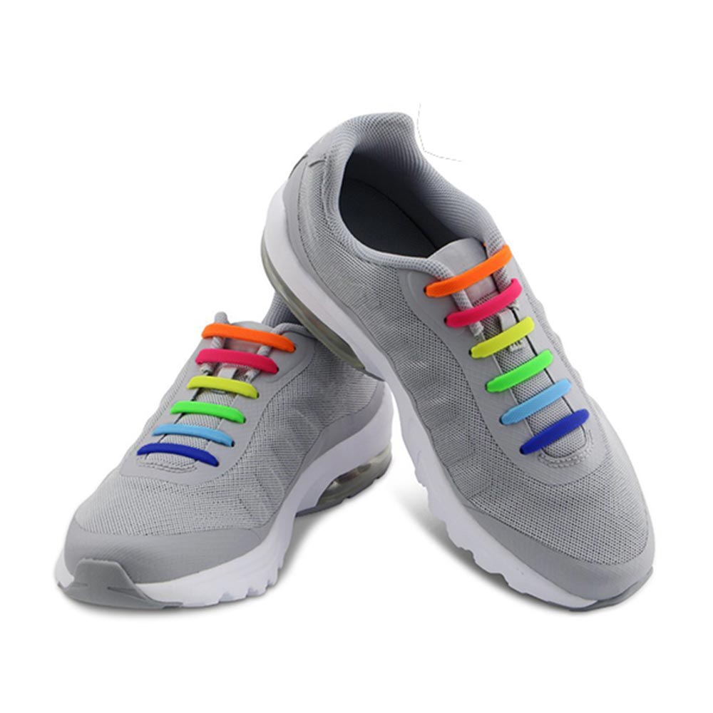 Casual Elastic Silicone No-Tie Shoelaces Multicolour