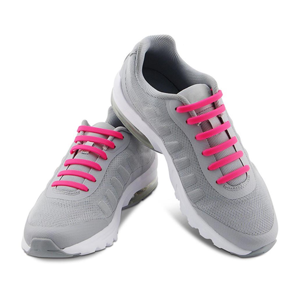 Casual Elastic Silicone No-Tie Shoelaces Pink