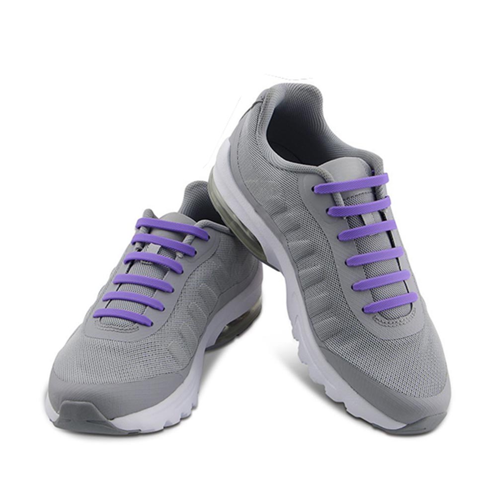 Casual Elastic Silicone No-Tie Shoelaces Purple