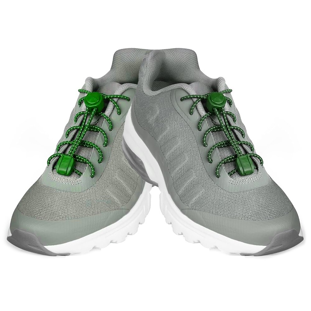 Casual Nylon Lock No-Tie Shoelaces Green