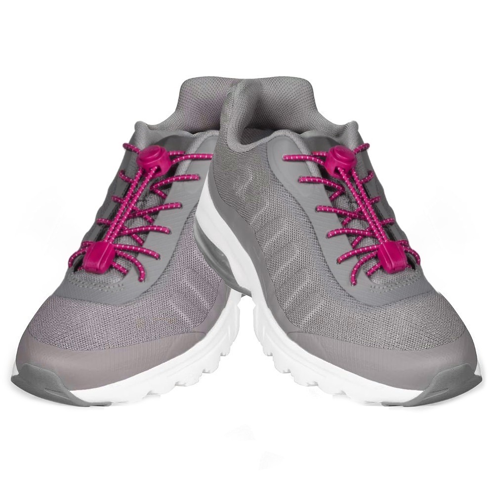 Casual Nylon Lock No-Tie Shoelaces Pink
