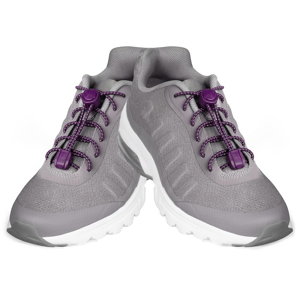 Casual Nylon Lock No-Tie Shoelaces Purple