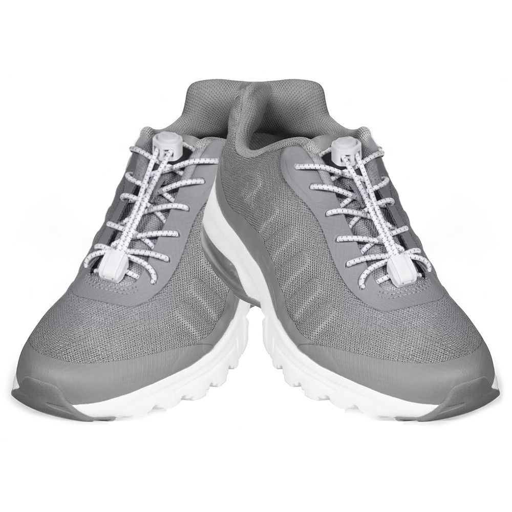 Casual Nylon Lock No-Tie Shoelaces White