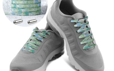 Casual Elastic Lock No-Tie Shoelaces Glitter Bamboo Green