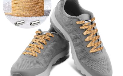Casual Elastic Lock No-Tie Shoelaces Glitter Gold