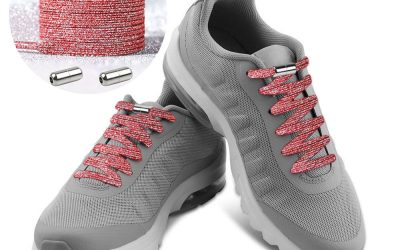Casual Elastic Lock No-Tie Shoelaces Glitter Red