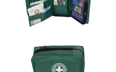 First Aid Kit 22 Pieces Travel Green