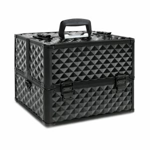 Makeup Case Organiser Travel Aluminium Black Diamond