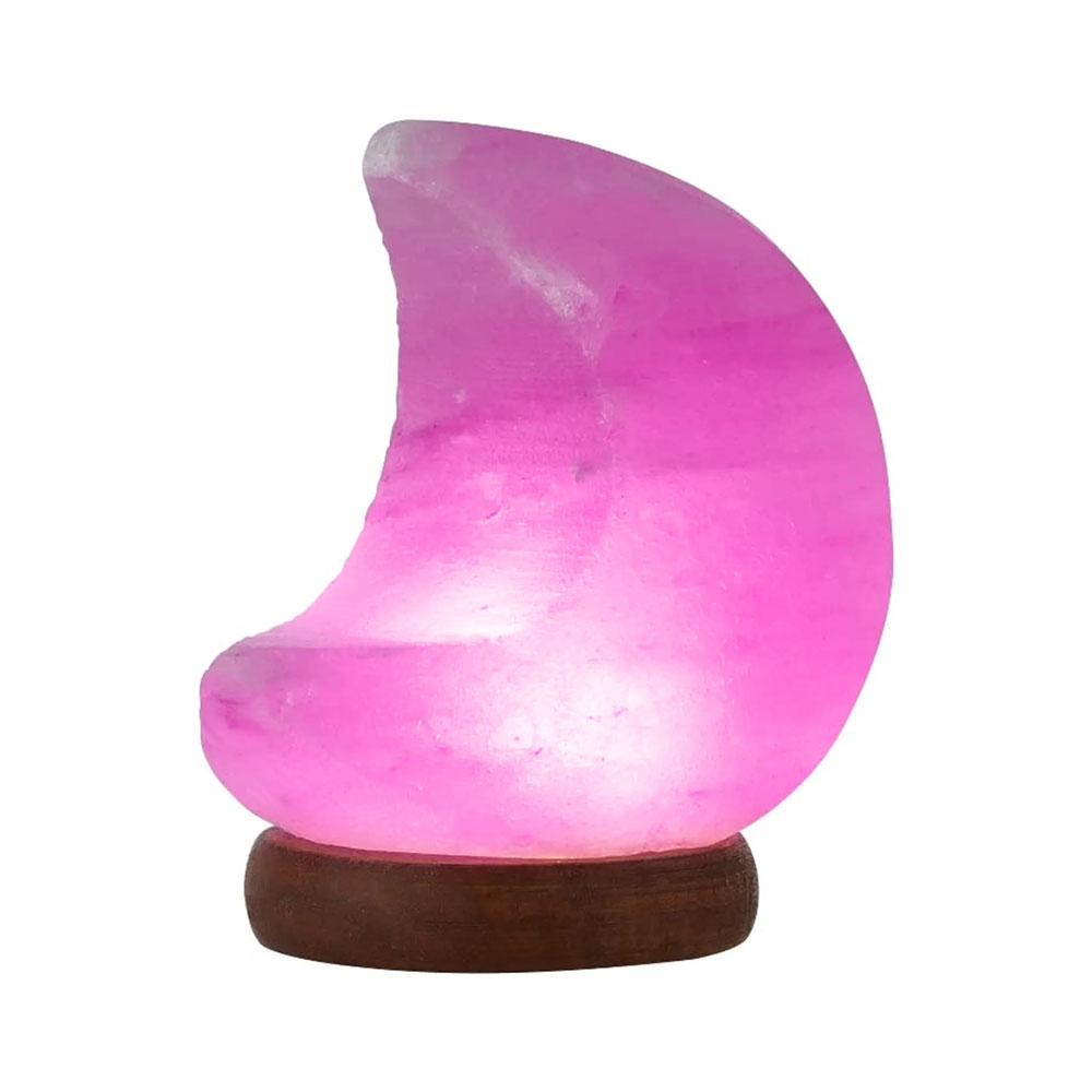 USB Colour Changing Himalayan Salt Lamp Moon
