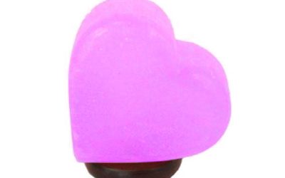 USB Colour Changing Himalayan Salt Lamp Heart