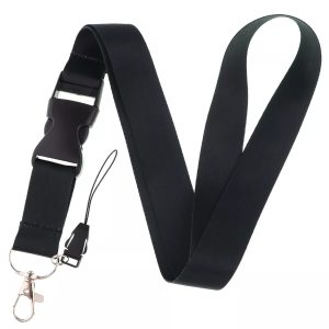Lanyard Polyester Cruise Travel ID Black