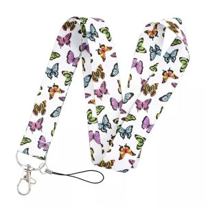Lanyard Polyester Cruise Travel ID Butterflies Colourful