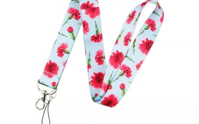 Lanyard Polyester Cruise Travel ID Carnations