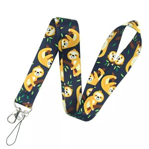 Lanyard Polyester Cruise Travel ID Sloths